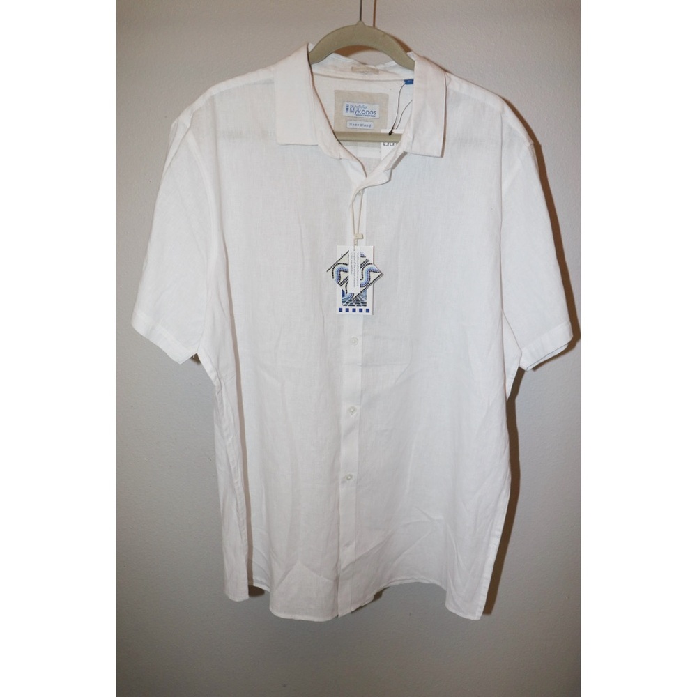 Bruno Mykonos Men’s Linen Blend Button Shirt